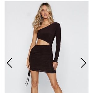 Mini dress chocolate brown! Size US-4 UK-8